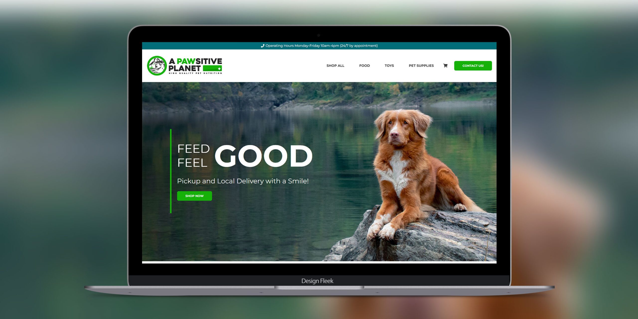 A Pawsitive Planet website mockup 2
