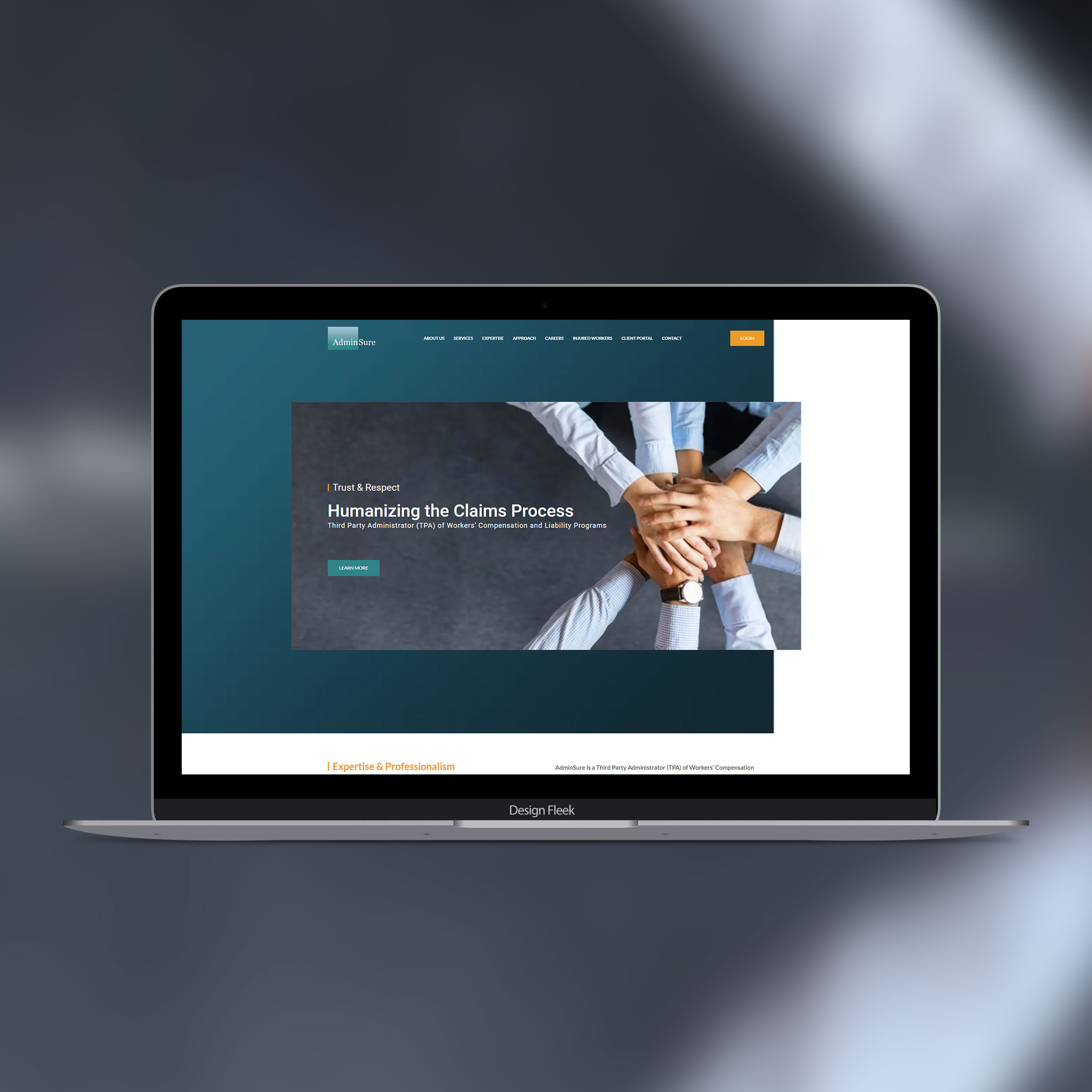 AdminSure website project preview