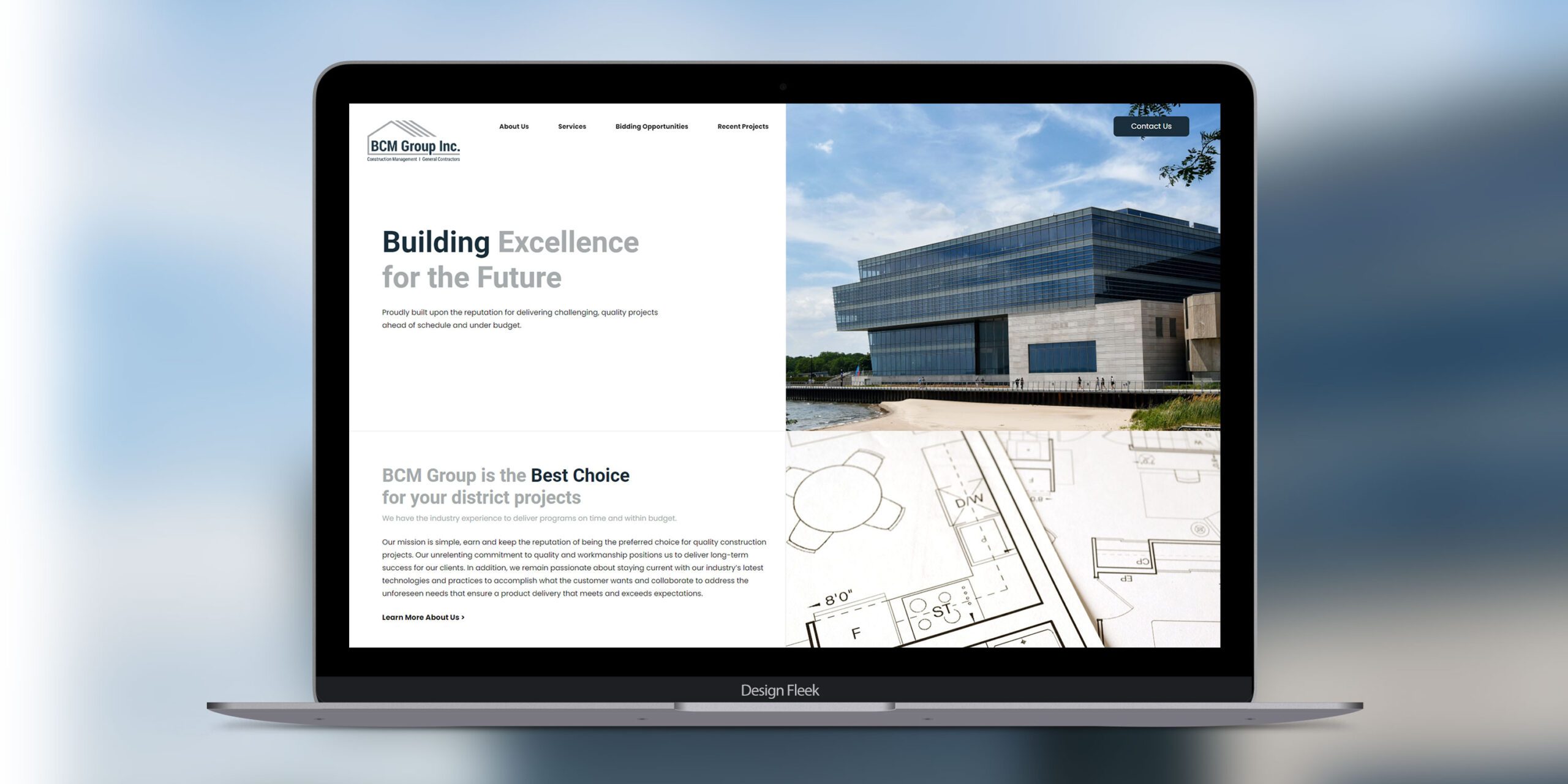 BCM Group Inc. website mockup 2