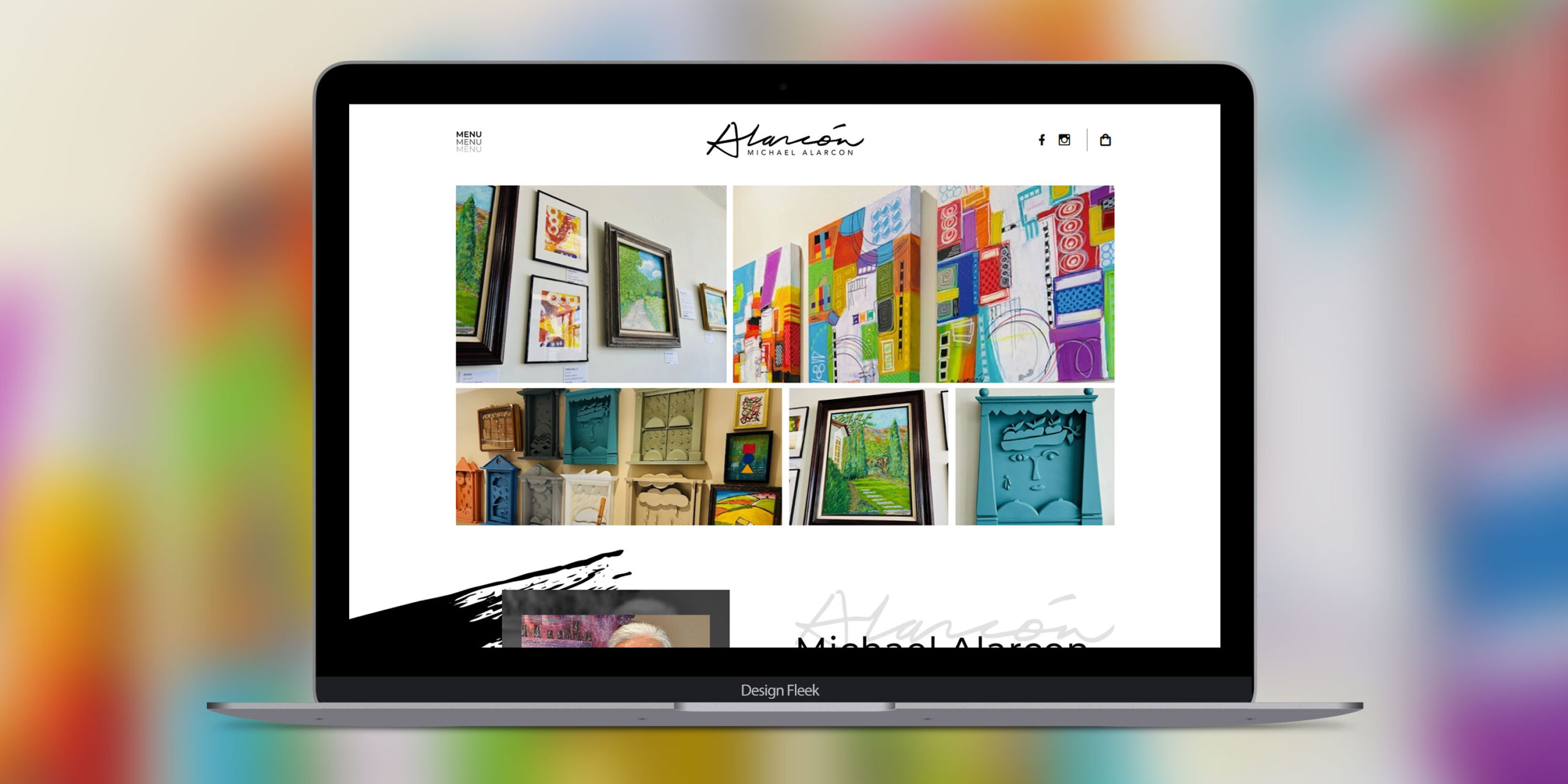 Michael Alarcon Art website mockup 2