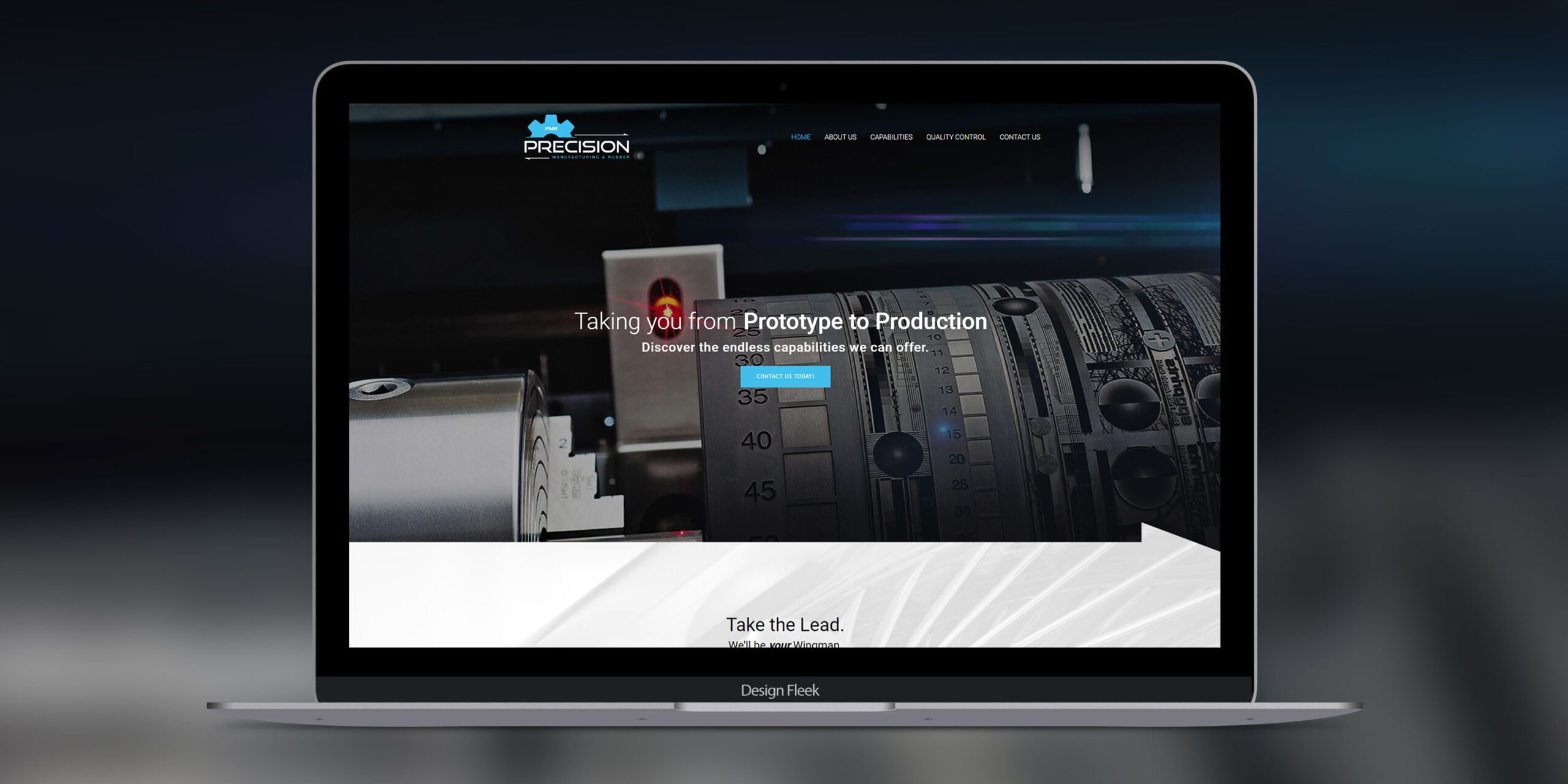 PMR Rubber Tech website mockup 2