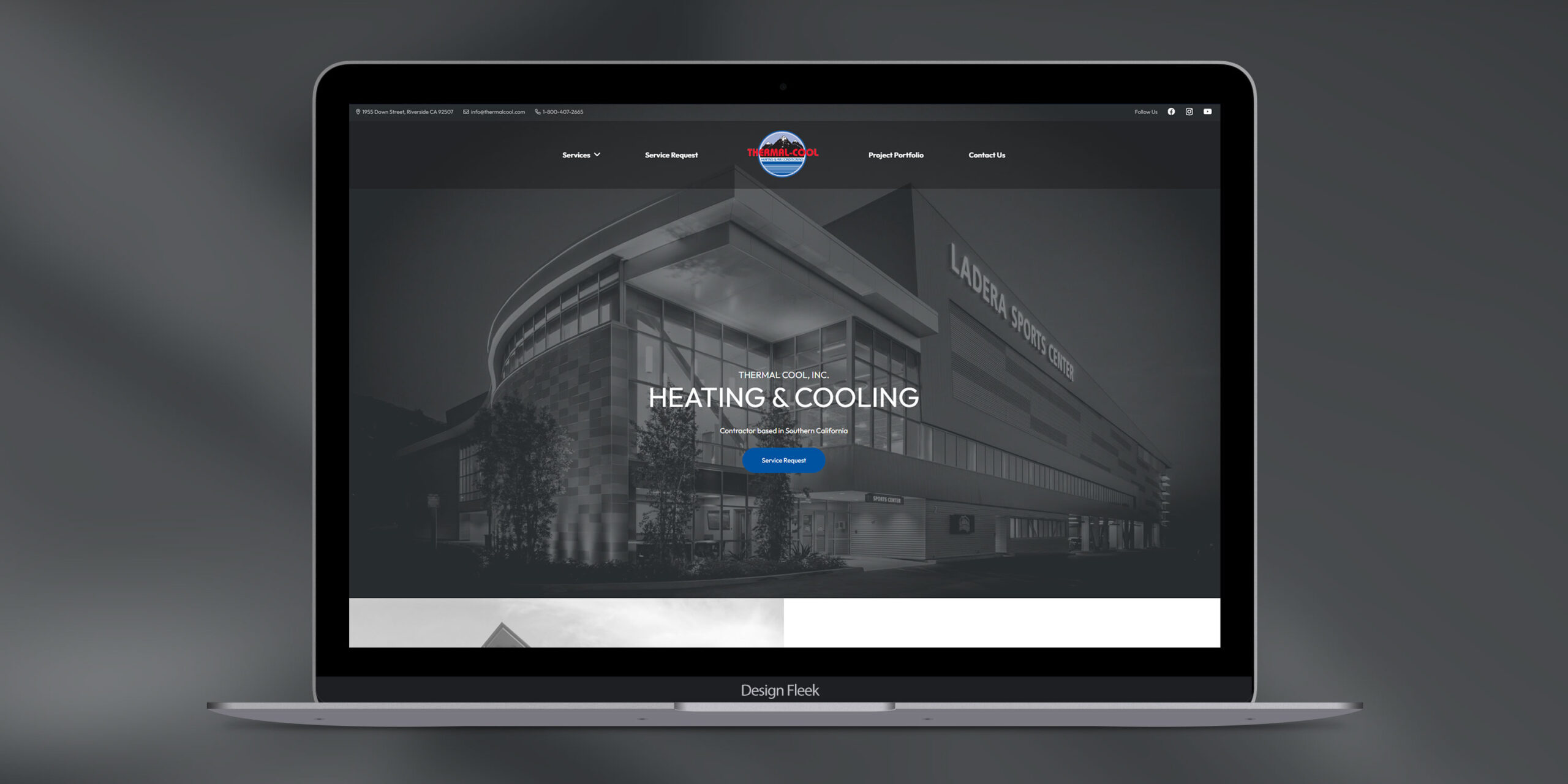 Thermal Cool website mockup 2