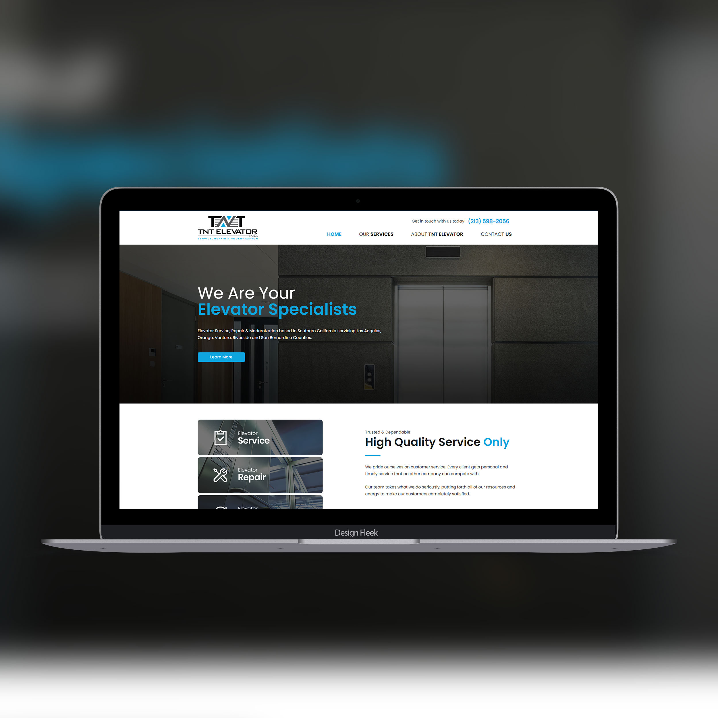 TNT Elevators website project preview