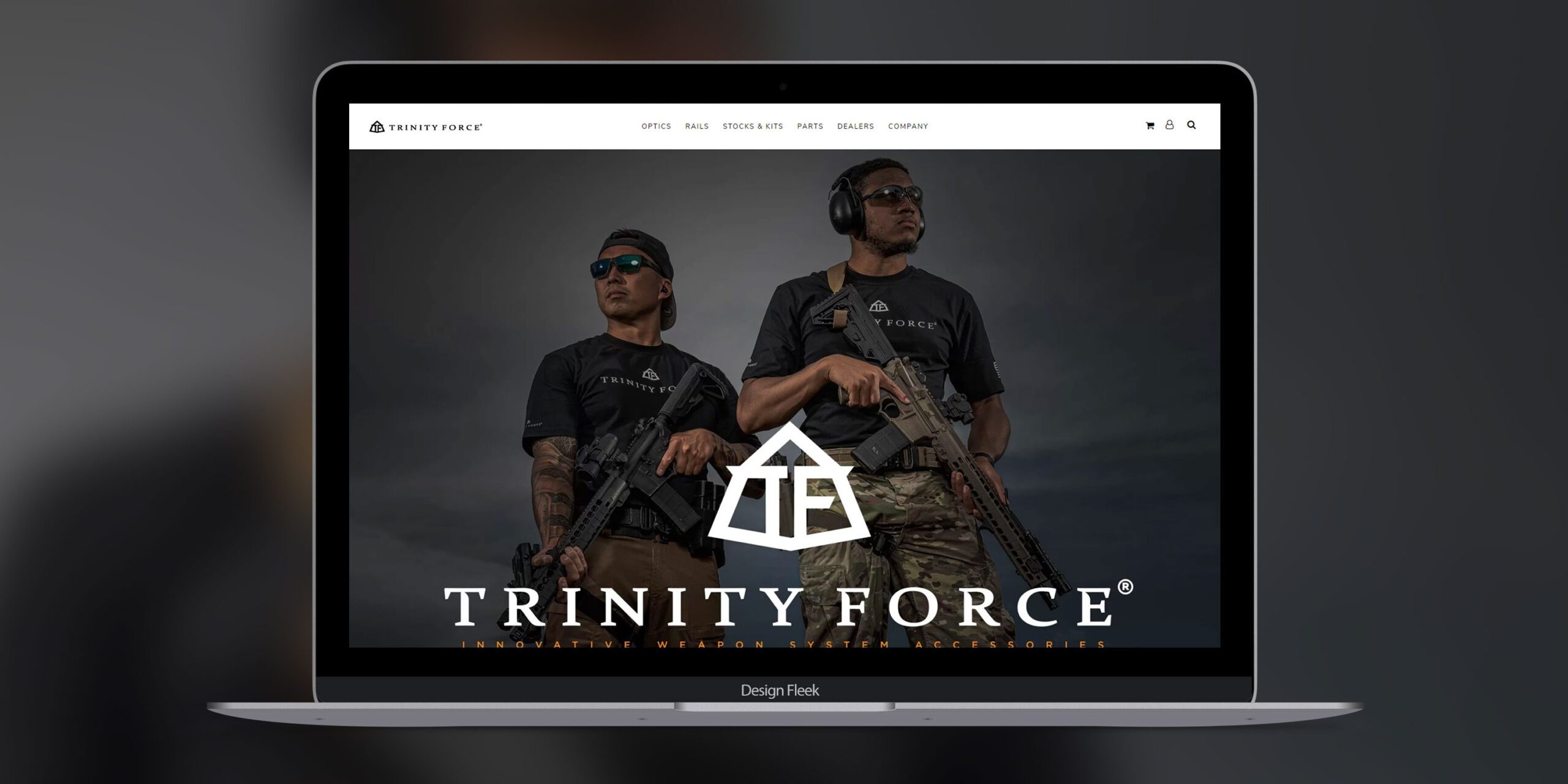 Trinity Force website mockup 2