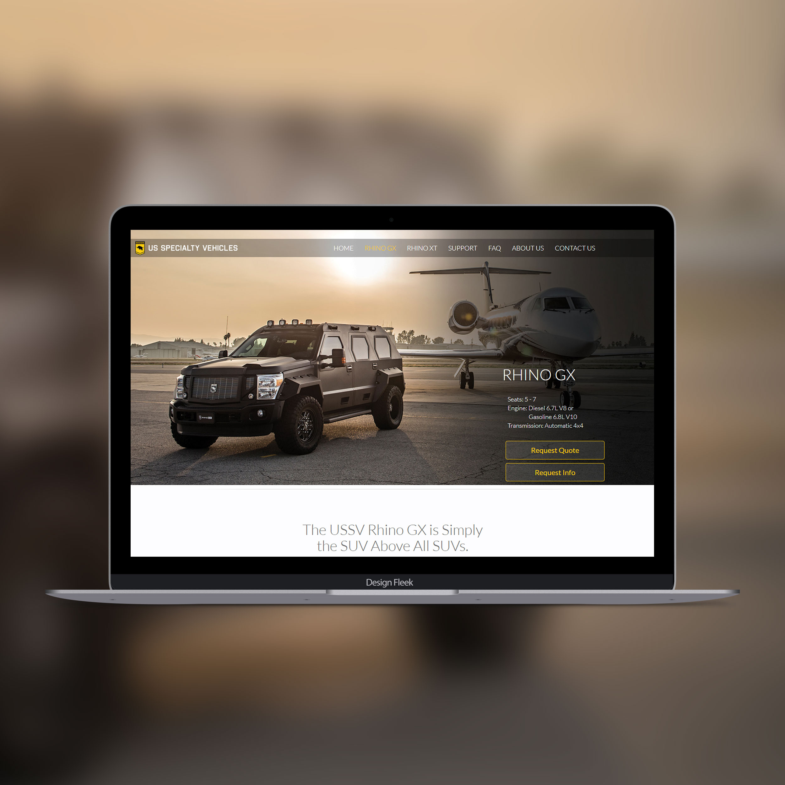 US Specialty Vehicles website project preview