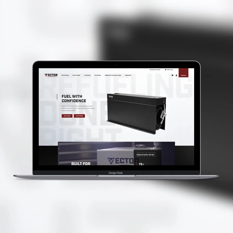 Vector Performance website project preview