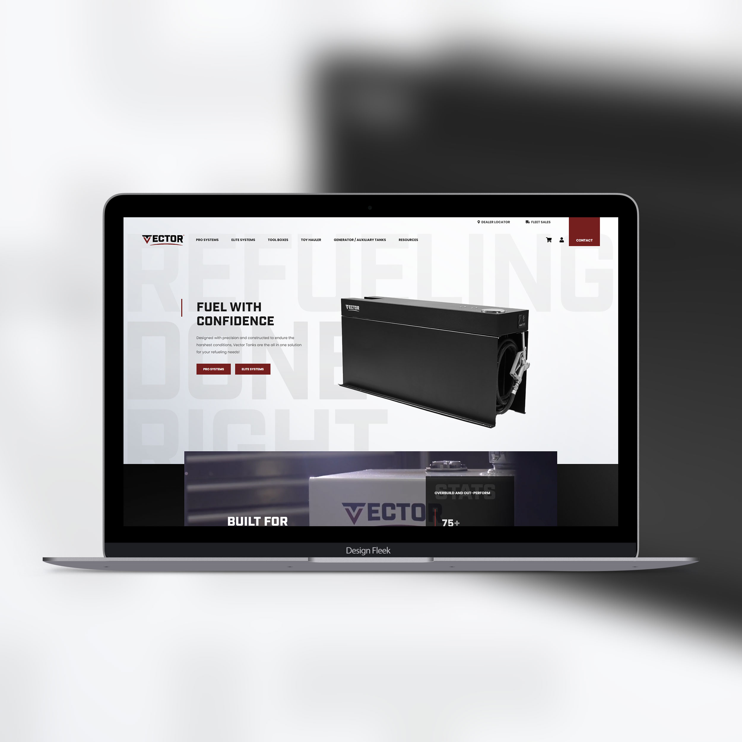 Vector Performance website project preview
